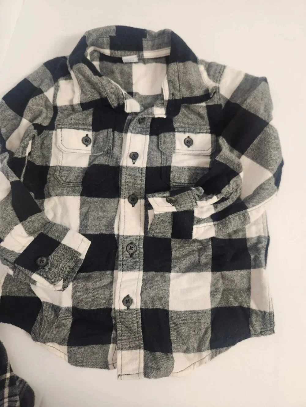 Flannel shirts lot of 2 toddler 3t black plaid